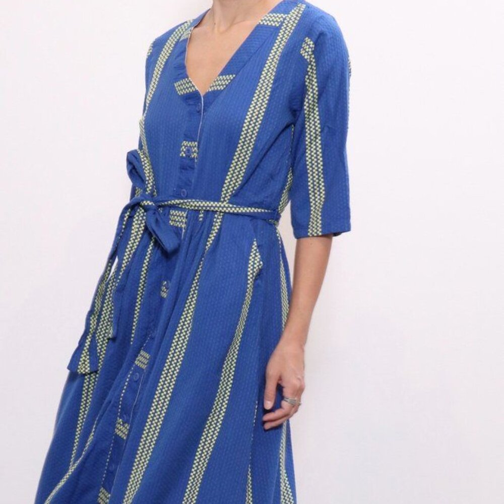 Ace & Jig Blue and Green Striped Dress